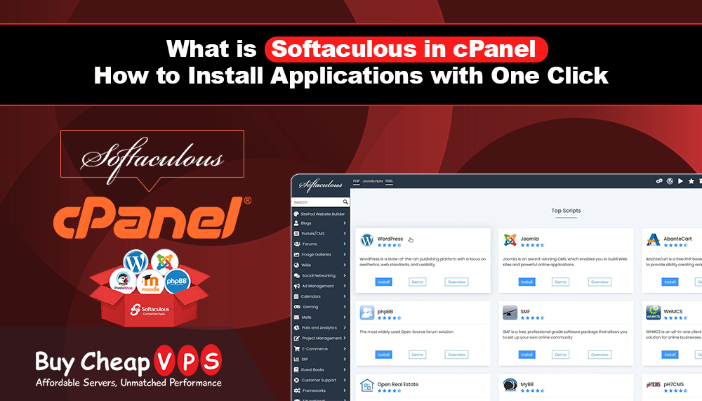 What Is Softaculous in cPanel? How to Install Applications with One Click